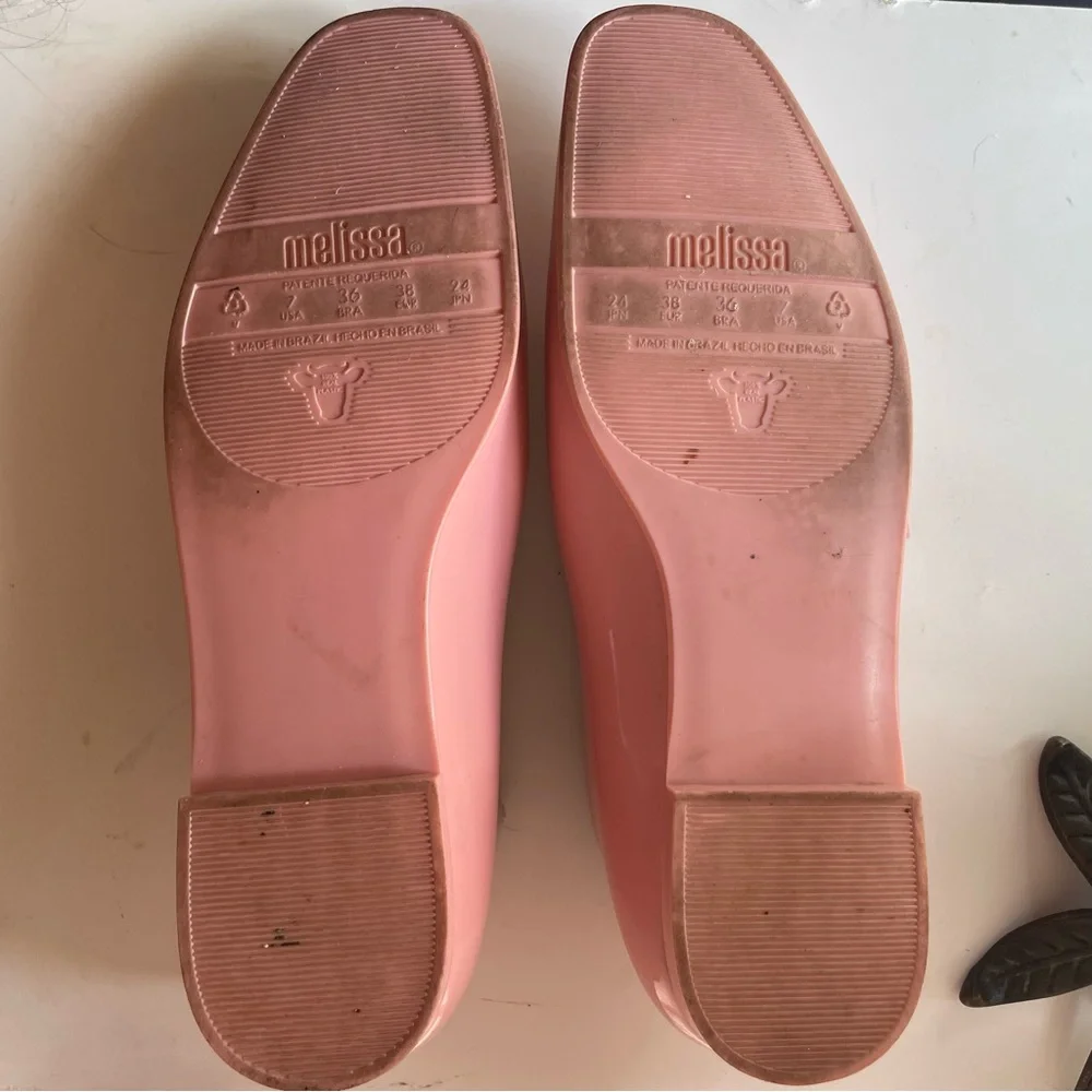 Melissa Pink Glossy Mary Jane Flats - Picture 8 of 8